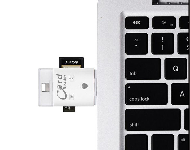 TF SD Card Reader For iPad iPhone X XR XS MAX Samsung OTG Android Phone PC - Fresh Stock Dated October 2025