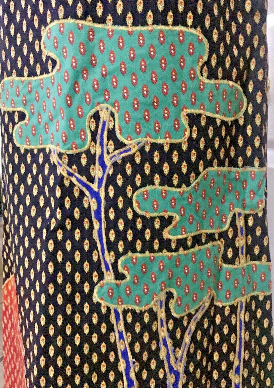 Vintage Anne Klein Appliqué A-Line Midi Skirt Boho Folk Cottagecore 26” Waist - Fresh Stock Dated October 2025