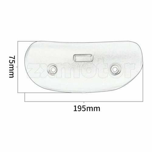 Universal Motorcycle Exhaust Pipe Guard Heat Shield Cover 7.5x3inch Silver - Fresh Stock Dated October 2025
