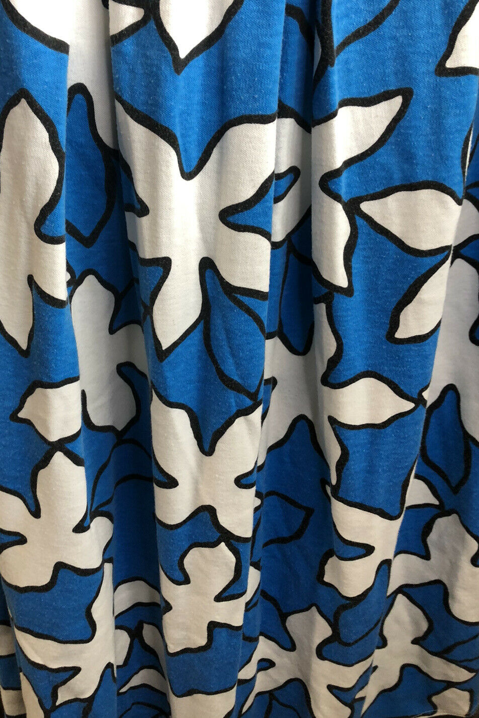 Vintage Panther Skirt Blue White Elastic Waist Flowers Size Medium - Fresh Stock Dated October 2025