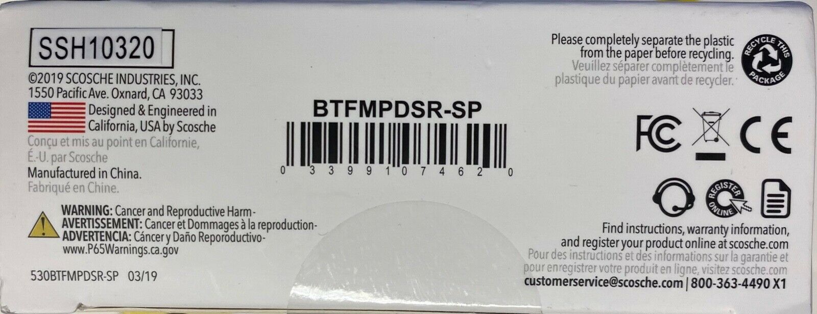 Scosche Wireless Hands-Free Car Kit W/Power Del Charger (BTFMPDSR-SP) - Fresh Stock Dated October 2025