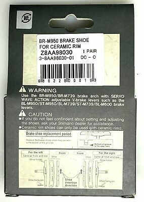 Shimano XTR V-Brake BR-M650 Replacement Shoe BR-M950 for Ceramic Rims - Fresh Stock Dated October 2025