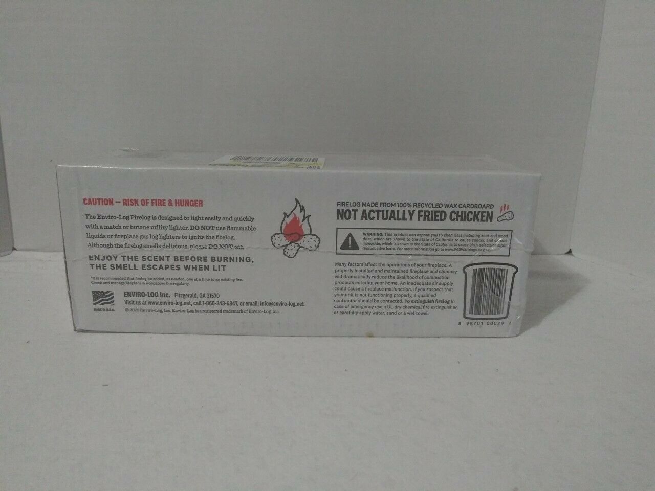 NEW KFC Fire Log w/11 Herbs & Spices *Fried Chicken Scented* - Fresh Stock Dated October 2025