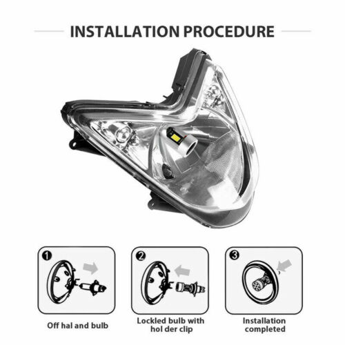 H4 HB2 9003 2000LM Motorcycle LED Headlight Kit Hi/Lo Bulb With Blue Halo Rings - Fresh Stock Dated October 2025