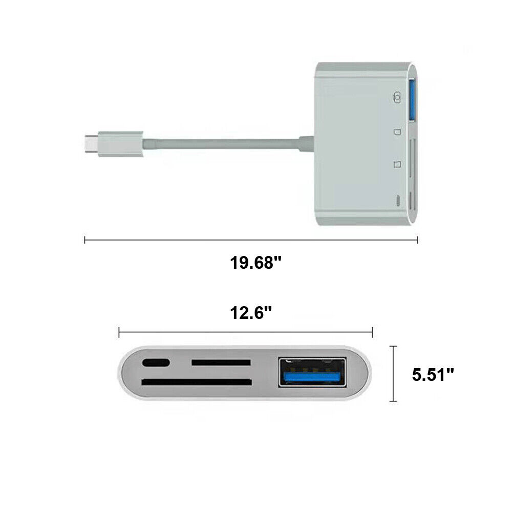 For Apple iPhone 15 Pro Max Plus USB Stick SD TF Card Reader Type C OTG Adapter - Fresh Stock Dated October 2025