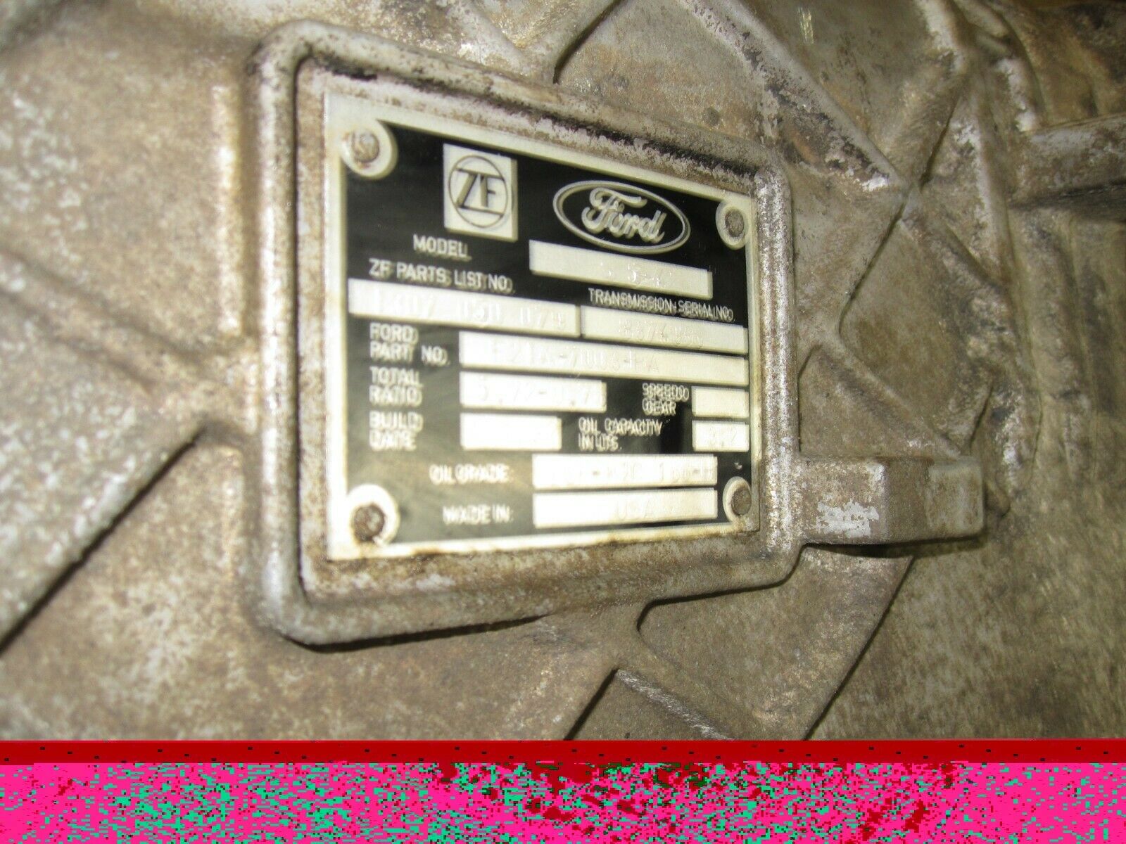 5.8 5.0 4.9  gas 87-97 Ford F250 F350 ZF5 Manual Transmission 5 speed 4x4 s5-42 - Fresh Stock Dated October 2025