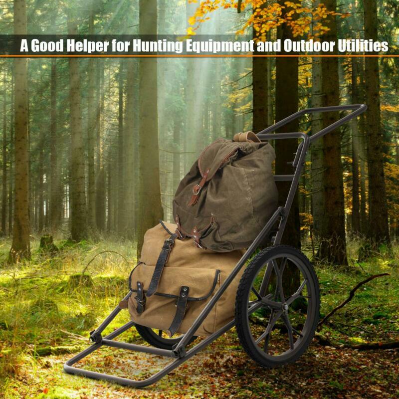 Outdoor Deer Cart 500lb Game Hauler Utility Gear Dolly Hunting Accessories Black - Fresh Stock Dated October 2025