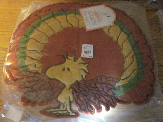 S/4 Pottery Barn Kids Peanuts Woodstock Turkey Thanksgiving Chairbacker NO MONO - Fresh Stock Dated October 2025