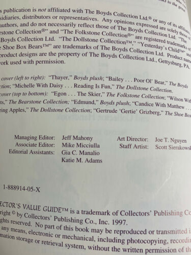 Collector’s Edition Value Guide 1997 The Boyd’s Collection - Fresh Stock Dated October 2025