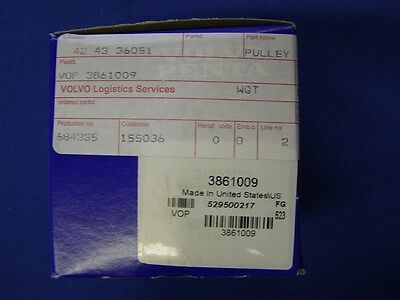 NEW FACTORY VOLVO PENTA  PULLEY, 3861009 - Fresh Stock Dated October 2025