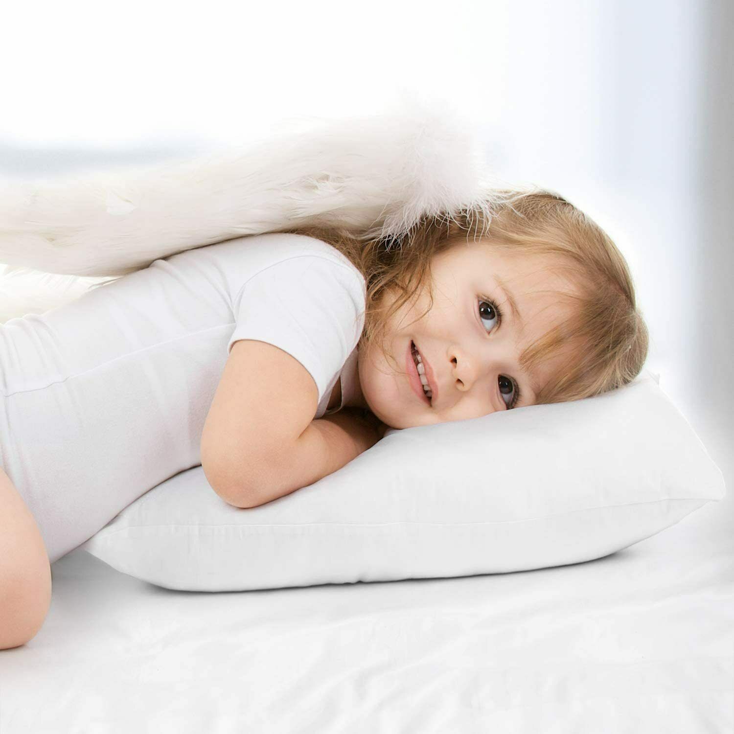 Toddler Pillow for Sleeping Hypoallergenic Cotton Cover Machine Washable - Fresh Stock Dated October 2025