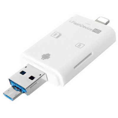 3in1 OTG SD TF Card Reader For iPad for iPhone X 8 7 6S 6 Plus 5S 5 Android IOS - Fresh Stock Dated October 2025