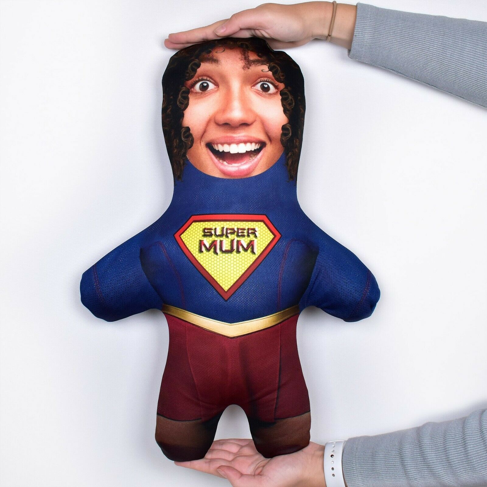 Super Mum - MINI ME Doll Custom Novelty Face Pillow - Add Your Photo - Fresh Stock Dated October 2025