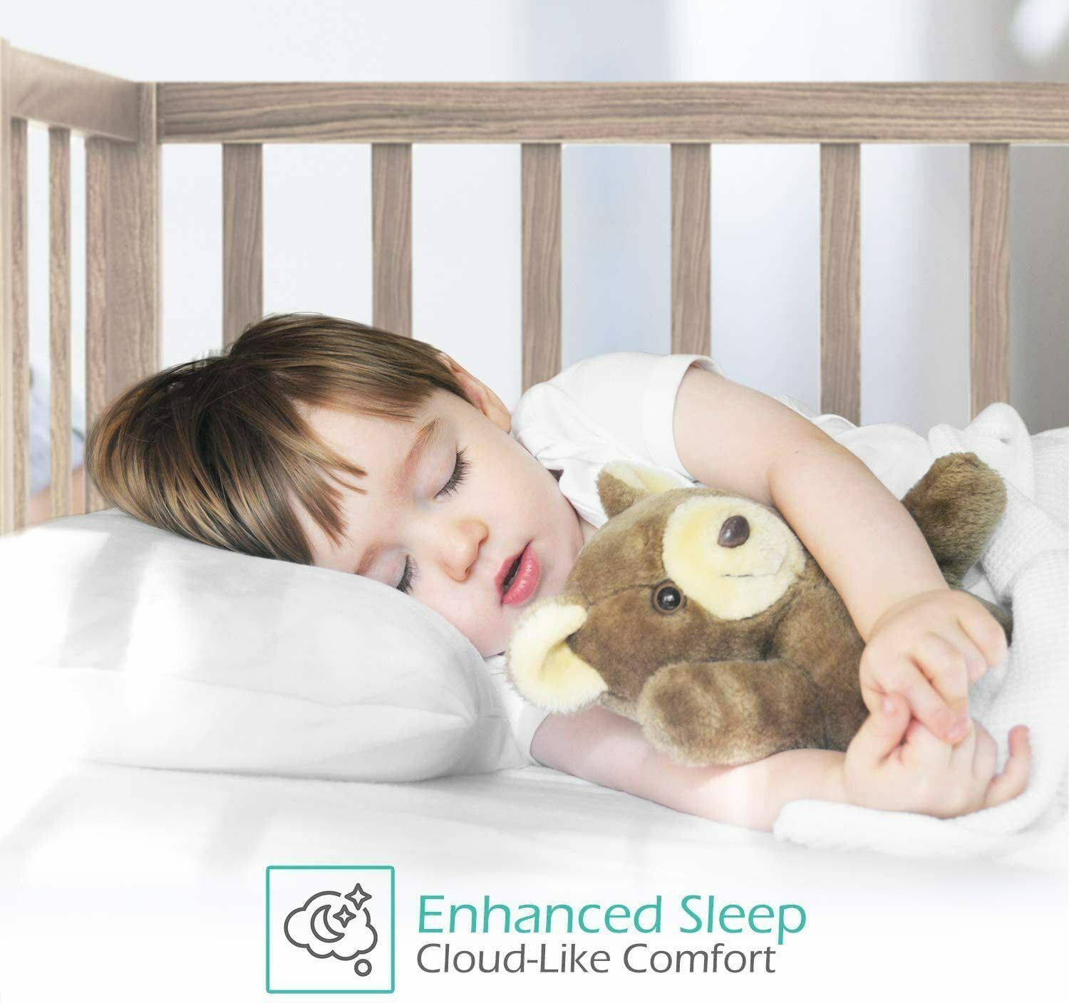 Toddler Pillow for Sleeping Hypoallergenic Cotton Cover Machine Washable - Fresh Stock Dated October 2025