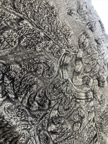 Pottery Barn Idalia Floral Embroidered Pillow Cover - 18x18 - Charcoal - RARE - Fresh Stock Dated October 2025