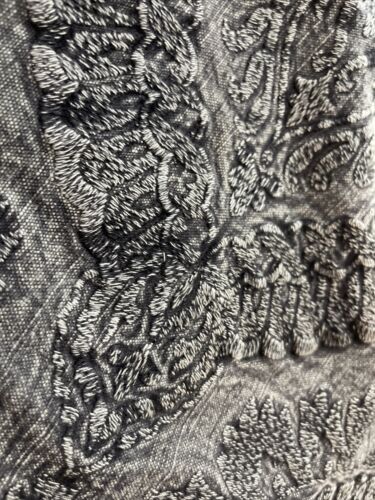 Pottery Barn Idalia Floral Embroidered Pillow Cover - 18x18 - Charcoal - RARE - Fresh Stock Dated October 2025
