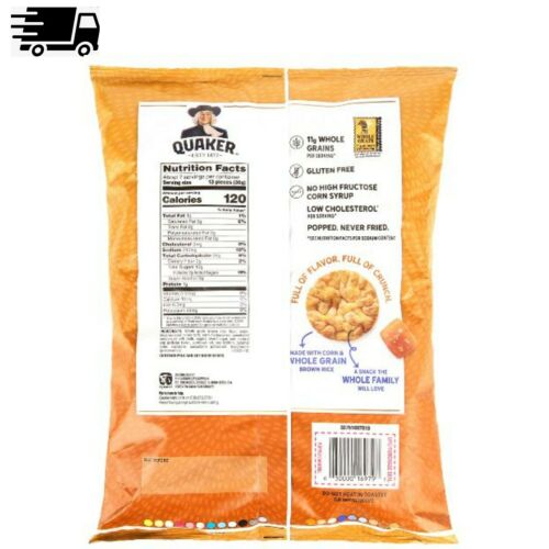 Quaker Rice Crisps Caramel Corn 7.04 Oz Bag - Fresh Stock Dated October 2025