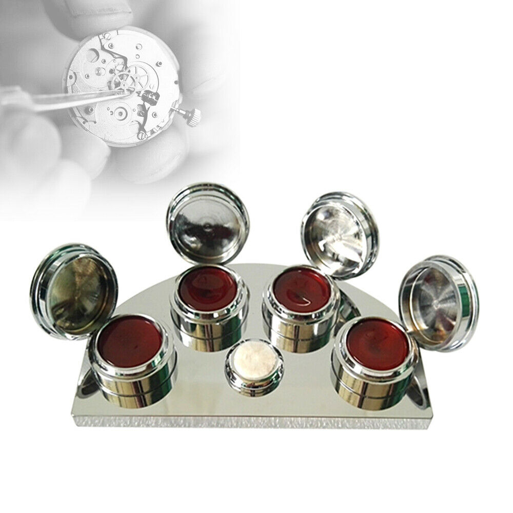 Replaceable Oil Cup Stand With 4 Containers For Watchmaker Watch Repairing USA - Fresh Stock Dated October 2025