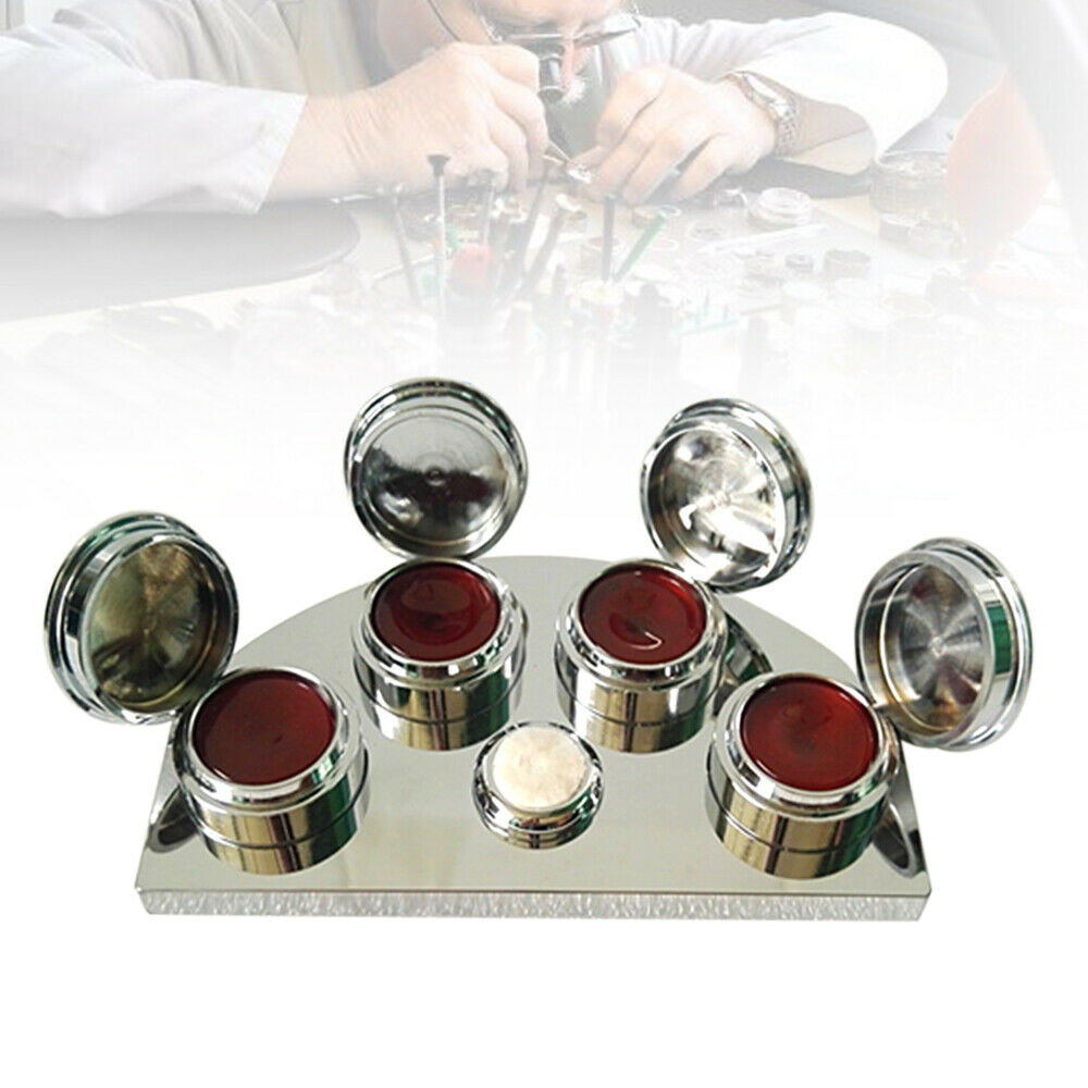 Replaceable Oil Cup Stand With 4 Containers For Watchmaker Watch Repairing USA - Fresh Stock Dated October 2025