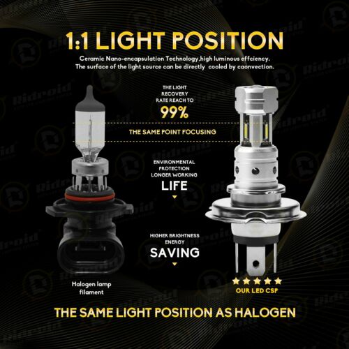 2x H4 9003 Super Bright LED Headlight Kit High Low Beam Bulb 18000LM 6500K White - Fresh Stock Dated October 2025