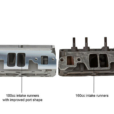 Aluminum GM 3782461 Chevy 327 SBC Camel Back/Double Hump Cylinder Head Assembled - Fresh Stock Dated October 2025