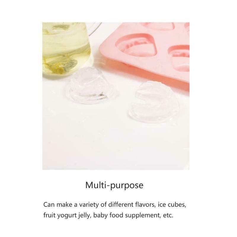 4 Hole Denture Teeth Shaped Ice Cube Mold Silicone Ice Tray DIY Ice Cream Mould - Fresh Stock Dated October 2025
