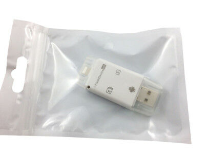 3in1 OTG SD TF Card Reader For iPad for iPhone X 8 7 6S 6 Plus 5S 5 Android IOS - Fresh Stock Dated October 2025