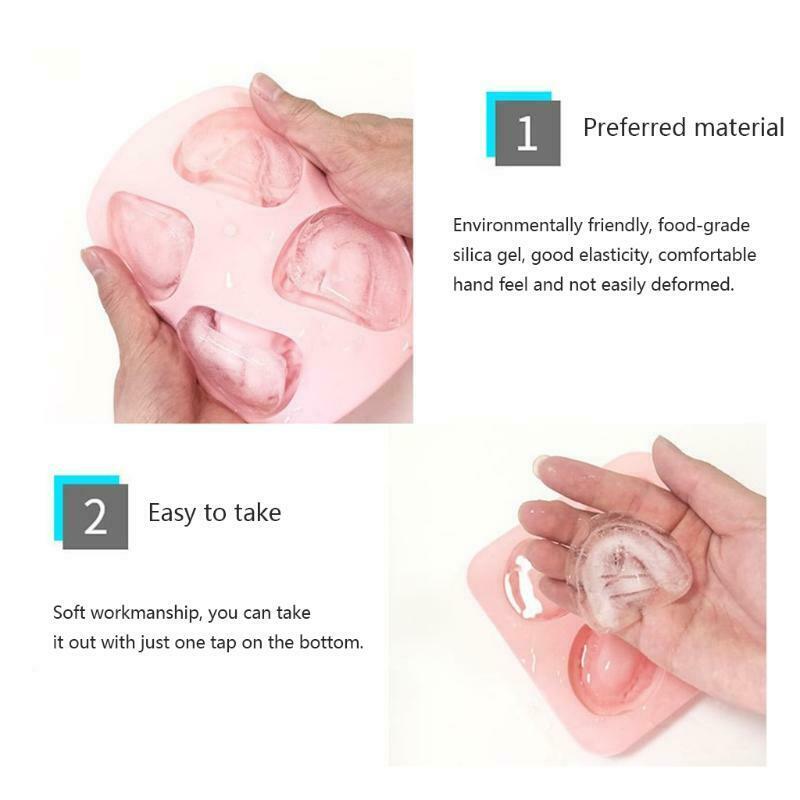 4 Hole Denture Teeth Shaped Ice Cube Mold Silicone Ice Tray DIY Ice Cream Mould - Fresh Stock Dated October 2025