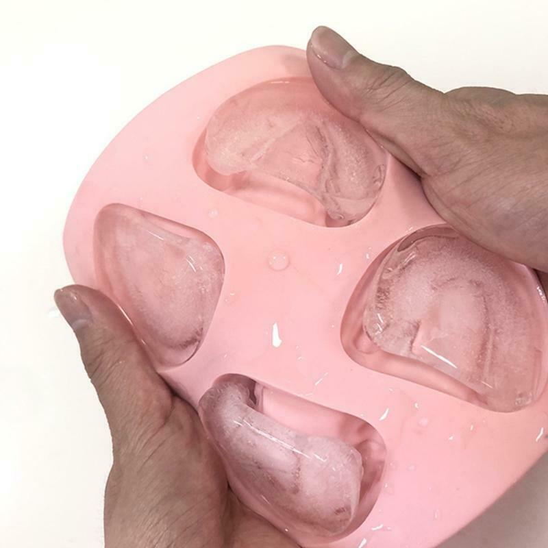 4 Hole Denture Teeth Shaped Ice Cube Mold Silicone Ice Tray DIY Ice Cream Mould - Fresh Stock Dated October 2025