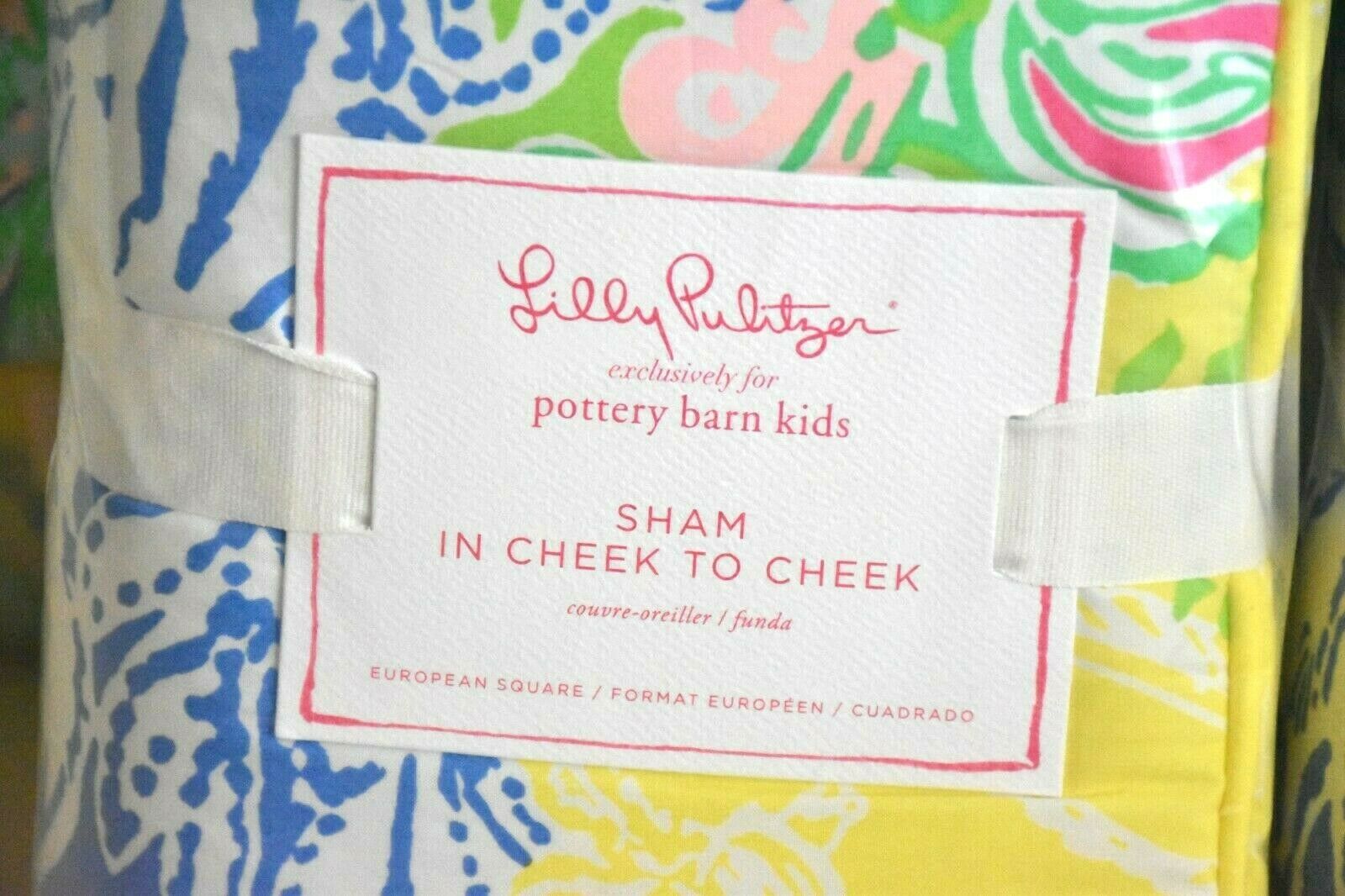 NEW Pottery Barn Kids Lilly Pulitzer Cheek to Cheek Full/Qn COMFORTER Sham Set - Fresh Stock Dated October 2025