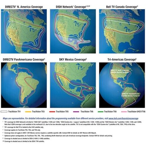 KVH Tracvision Tv5 W/Ip-Tv Hub, N. America 01-0364-07 - Fresh Stock Dated October 2025