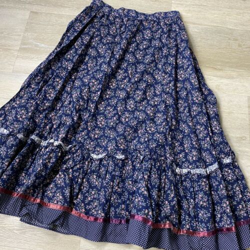 Gunne Sax Vintage Ruffle Floral Prairie Skirt - Fresh Stock Dated October 2025