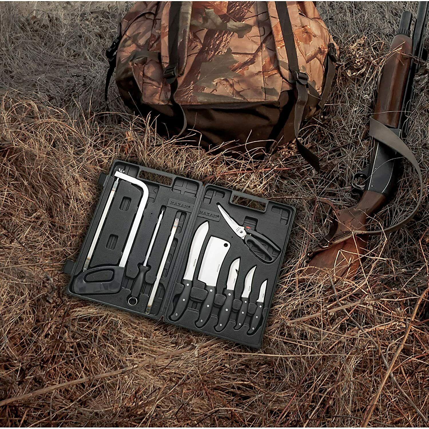 BUTCHER'S KNIFE SET 13pc Stainless Steel Hunter Process Game Skinning Fishing - Fresh Stock Dated October 2025