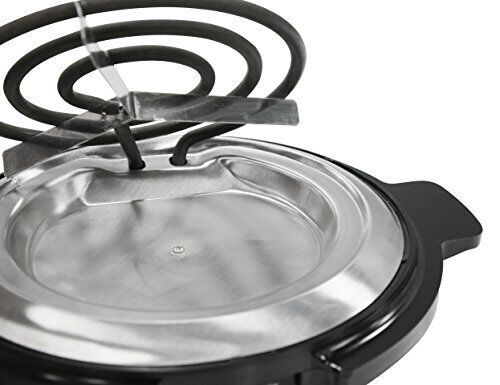 Single Countertop Coiled Burner, 1000 Watts Electric Hot Plate, Black - Fresh Stock Dated October 2025