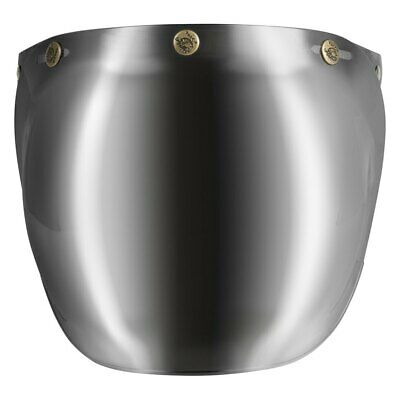 GMAX G002015 Silver Iridium 3-Snap Flip-Up Bubble Shield for Helmets - Fresh Stock Dated October 2025