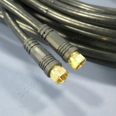Leviton Black 50-Foot Digital Coaxial Video Patch Cord Cable GOLD RG6 40871-50E - Fresh Stock Dated October 2025