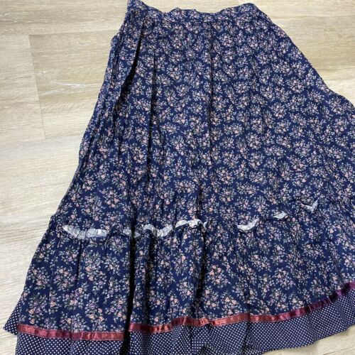 Gunne Sax Vintage Ruffle Floral Prairie Skirt - Fresh Stock Dated October 2025