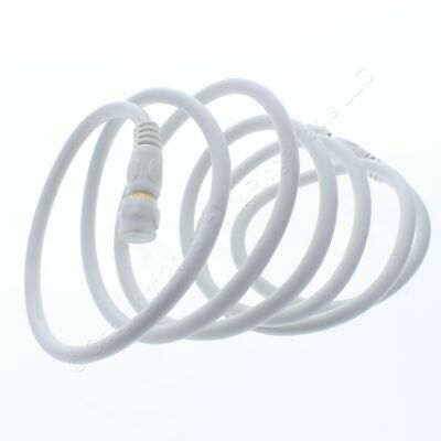 Leviton White Gold Plated Coaxial RG6 Quad Shield Digital Cable 6 Ft 40871-6W - Fresh Stock Dated October 2025