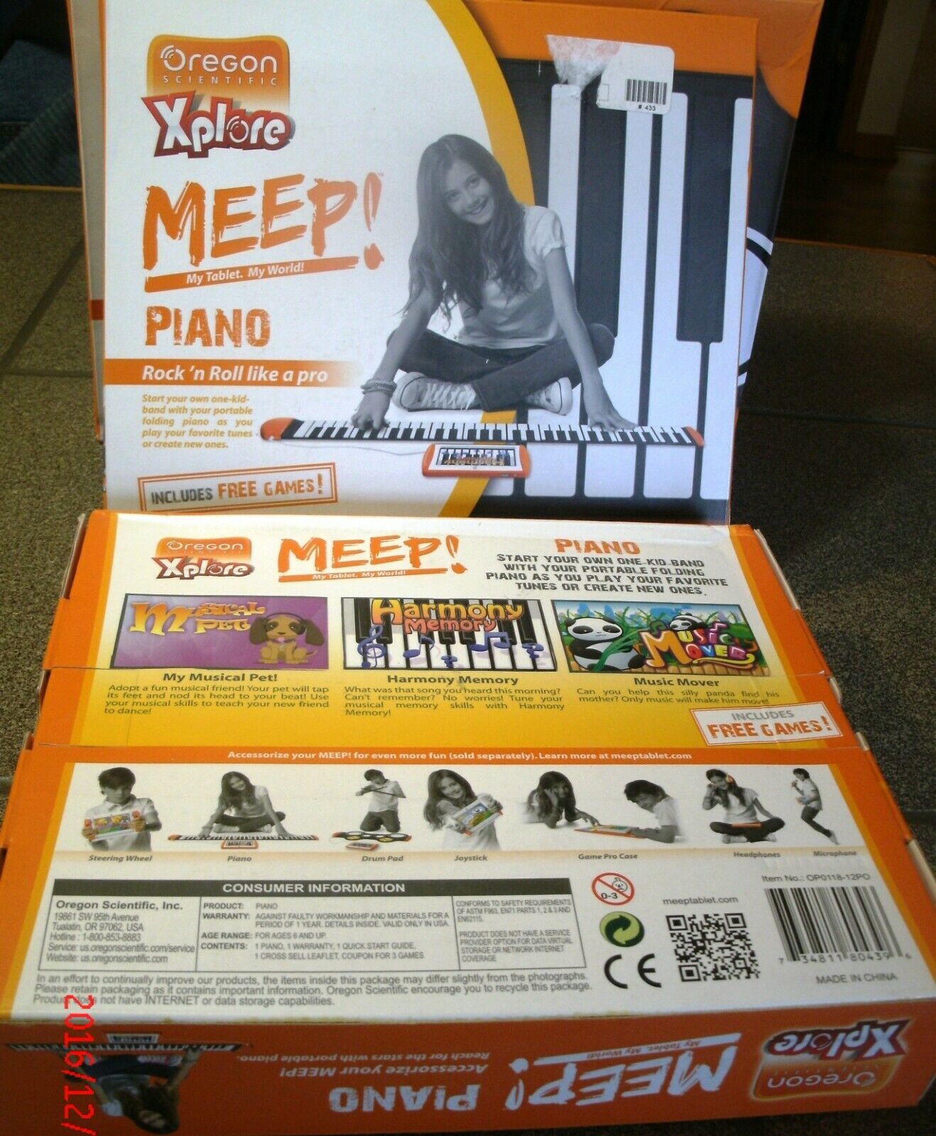 Oregon Scientific Xplore Meep! Drum pad and Piano (2 items) - Fresh Stock Dated October 2025