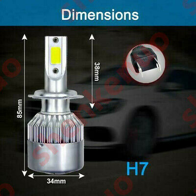 Ice Blue H7 LED Headlight Bulb C6 For Yamaha YZF R6 2003-2014 YZF R6S 2006-2009 - Fresh Stock Dated October 2025