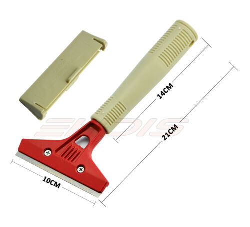 Razor-Blade Scraper, Long Extended Handle w/ 10pcs Spare Blades Label Gasket USA - Fresh Stock Dated October 2025