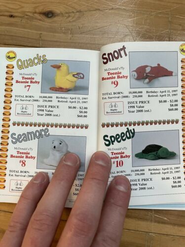 The Beanie Baby Handbook 1998 Scholastic Pocket Edition by Les & Sue Fox Vintage - Fresh Stock Dated October 2025