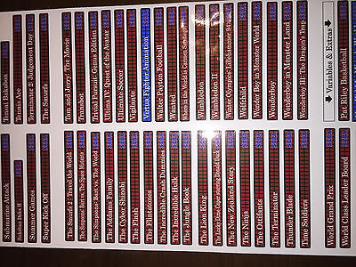 Sega Master System 338 end labels for NA (includes Europe and Brazil exclusives) - Fresh Stock Dated October 2025