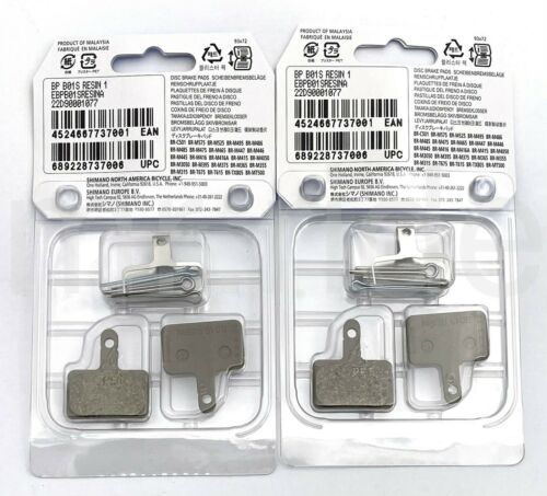 2Pr Shimano B01S MTB Bike Disc Brake Pads Resin for DEORE LX ALIVIO ACERA ALTUS - Fresh Stock Dated October 2025