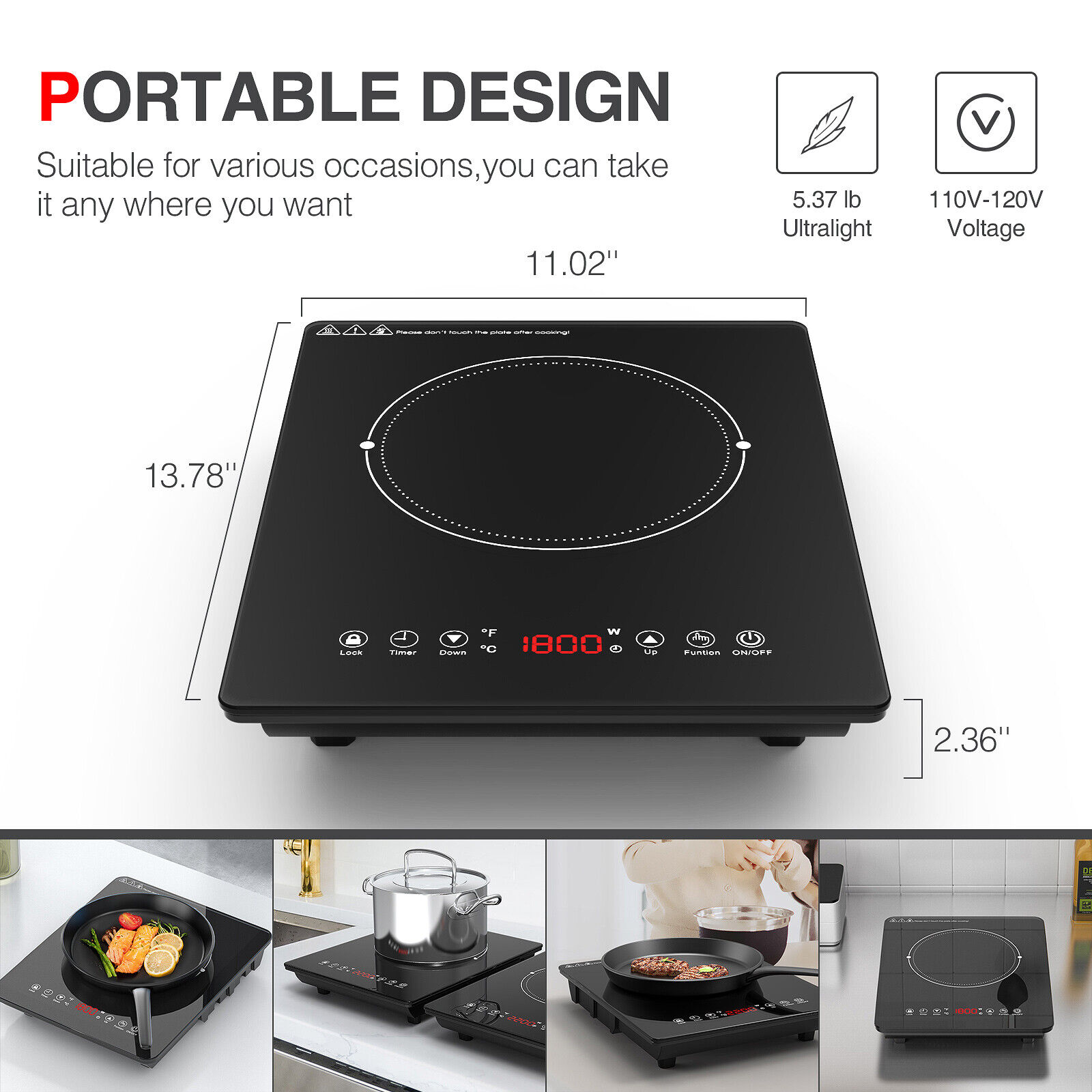 9 Power & 9 Temperature Levels Hot Plate, Child Lock & Timer Electric Stove - Fresh Stock Dated October 2025