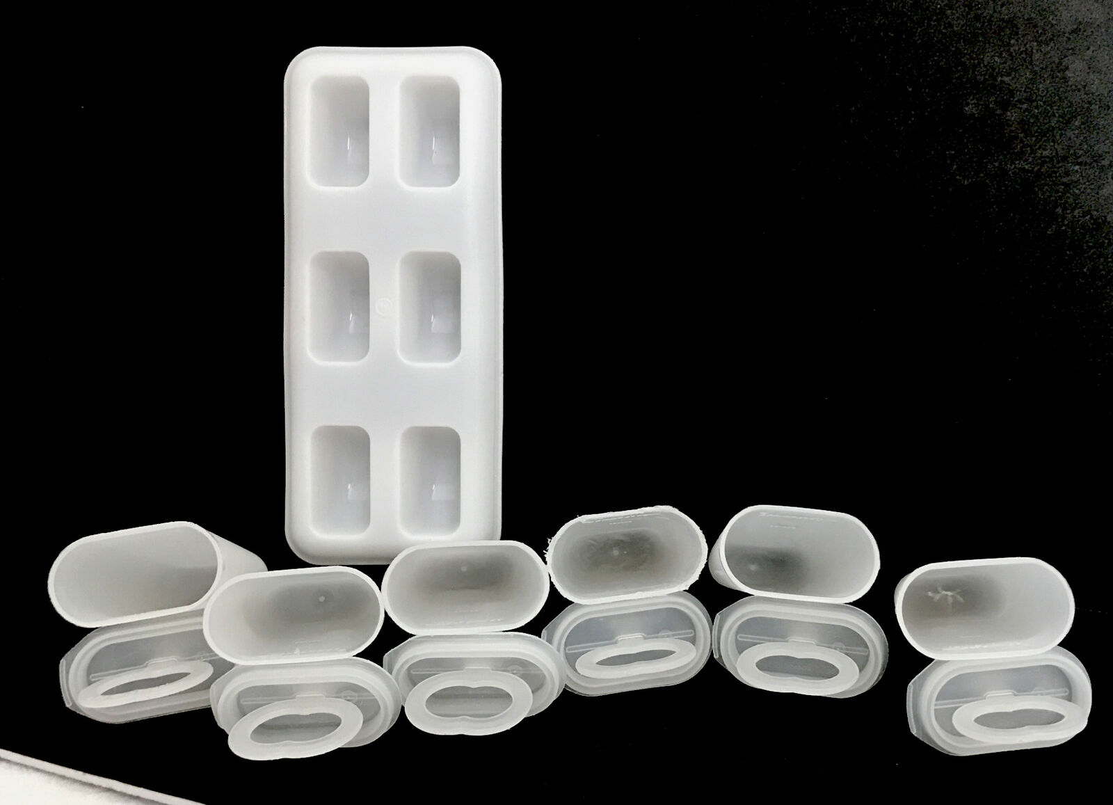 Vintage Tupperware Popsicle Maker Ice Tups Set of 6 Molds & Tray #481 - Fresh Stock Dated October 2025
