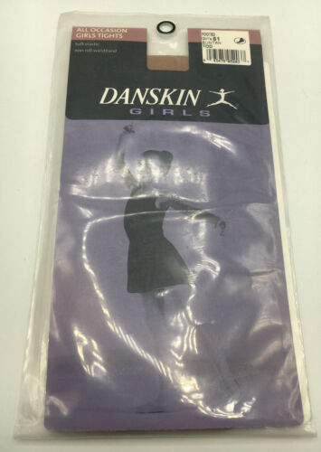 NEW DANSKIN Girl's Footed Tights Suntan Size Toddler 2T 3T 4T Non-roll Waistband - Fresh Stock Dated October 2025