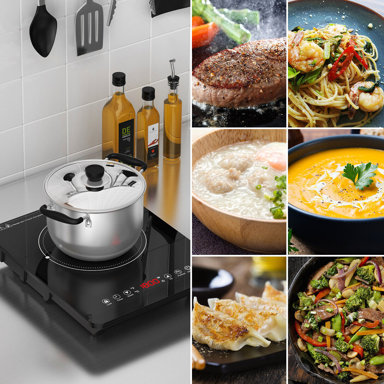 9 Power & 9 Temperature Levels Hot Plate, Child Lock & Timer Electric Stove - Fresh Stock Dated October 2025