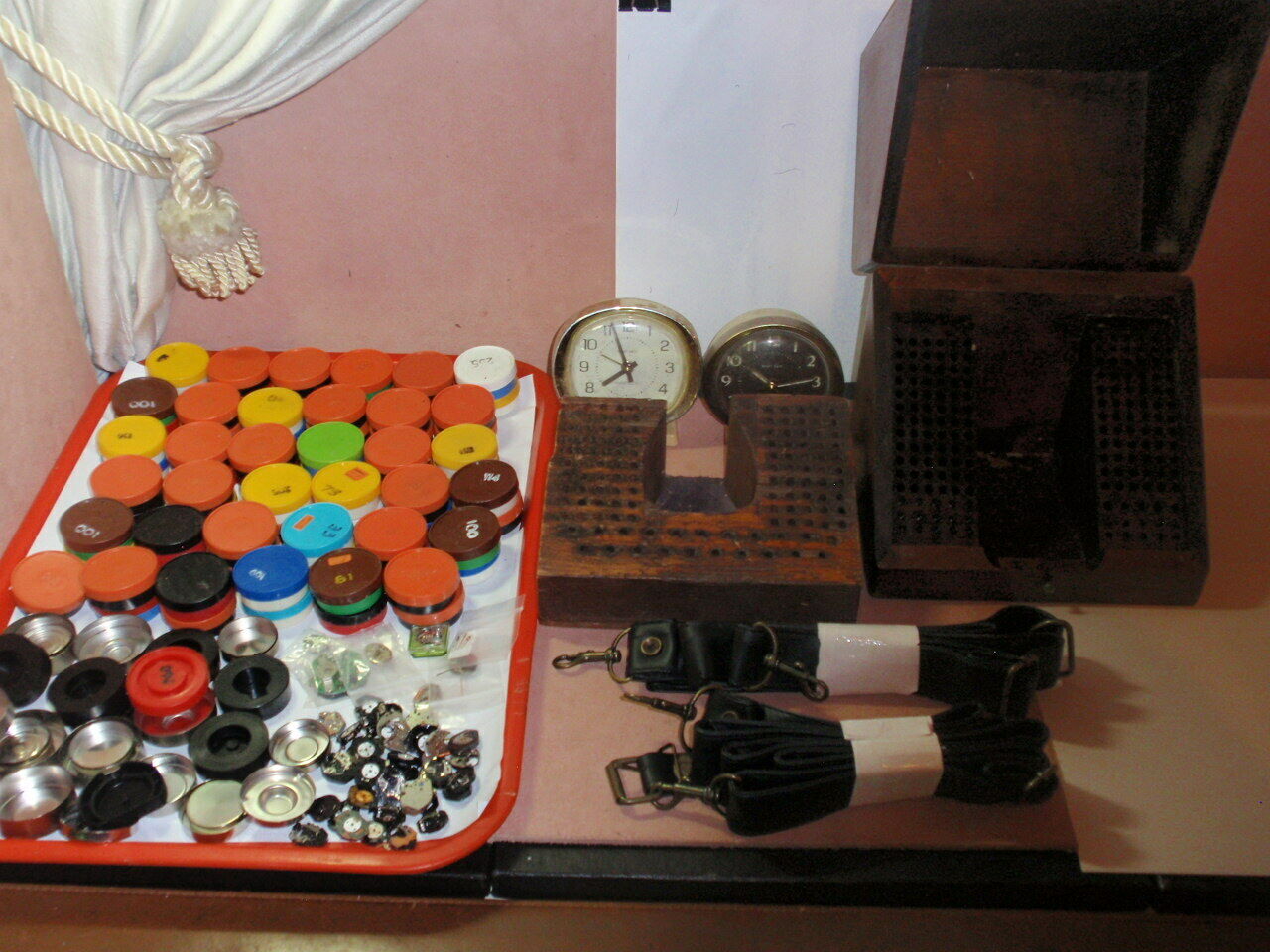 USA C&E Jewelry Tool& watch Staking Wood Box & Watch Movement case Lot #NBX JP26 - Fresh Stock Dated October 2025