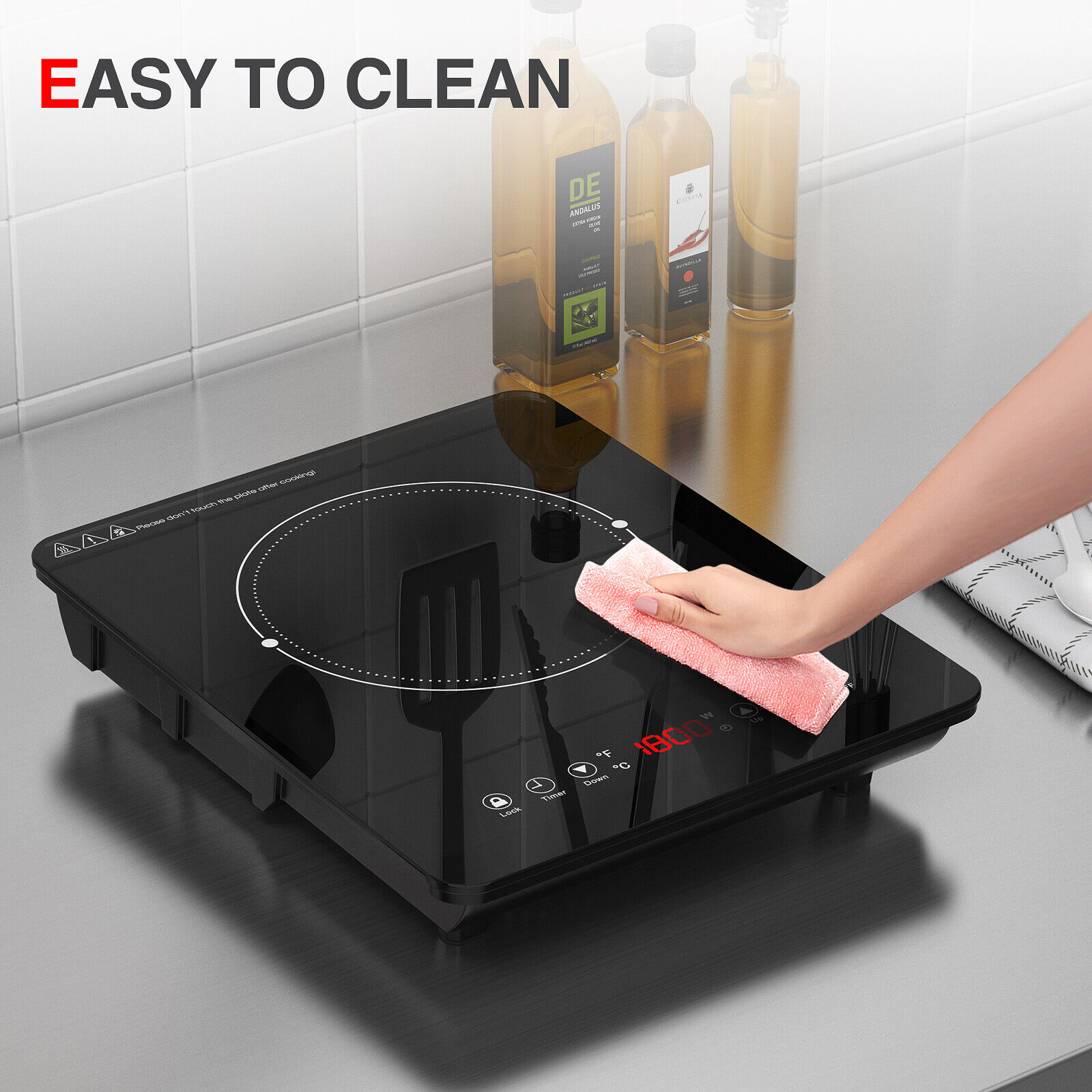 9 Power & 9 Temperature Levels Hot Plate, Child Lock & Timer Electric Stove - Fresh Stock Dated October 2025
